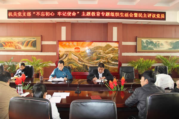 隴運集團公司機關(guān)黨支部召開“不忘初心、牢記使命”主題教育專題組織生活會和民主評議黨員會